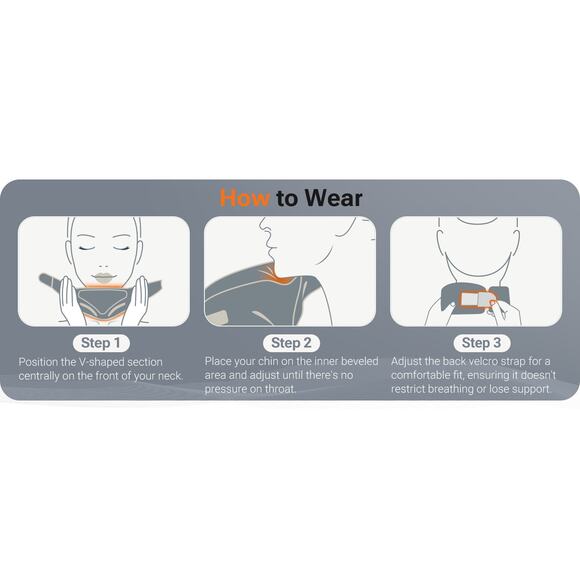 Pink Ergonomic Neck Brace V-Shaped Cervical Collar for Pain Relief & Support M - Picture 16 of 16